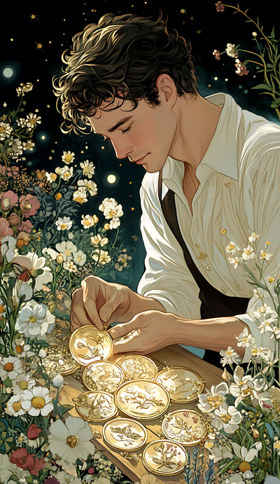 Nine of Pentacles tarot card