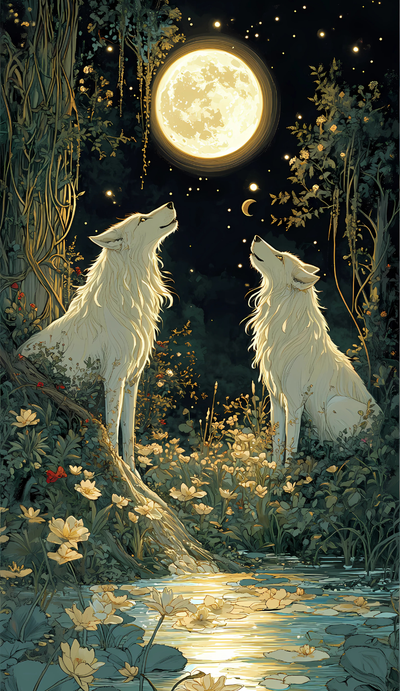 The Moon tarot card