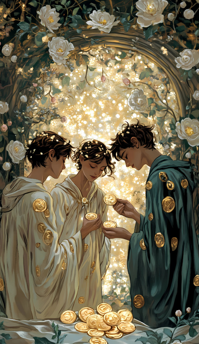 Three of Pentacles tarot card