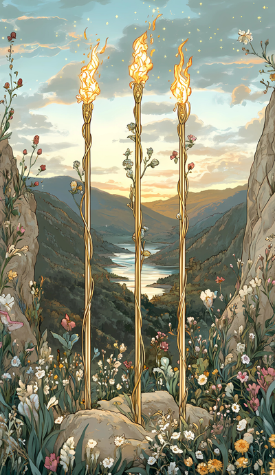 Three of Wands tarot card